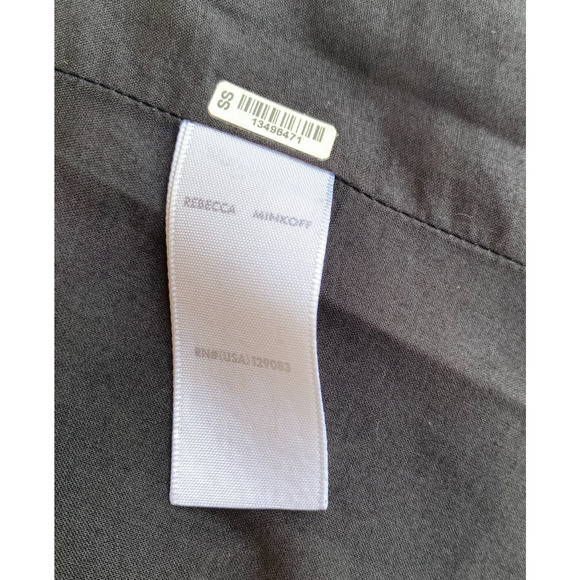 REBECCA MINKOFF Floral A Line Floral Mini Dress Black Rose Tiered Skirt XS - Picture 13 of 14